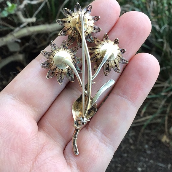 Vintage Turquoise Brooch - Picture 3 of 16